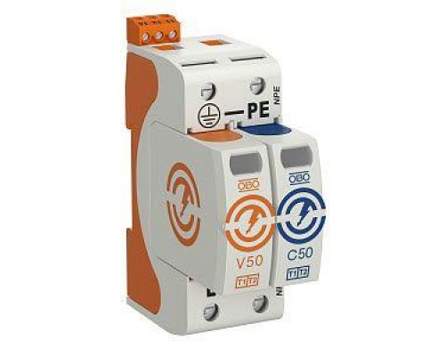 Устройство защиты от импульсных перенапр. УЗИП 280В CombiController V50-1+NPE+FS-280 1 пол. OBO 5093531