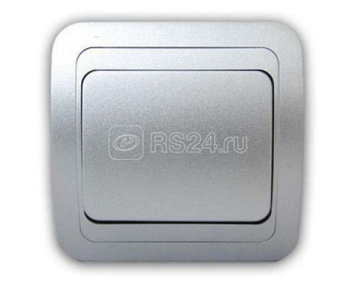 Выключатель 1-кл. 1п 1мод. СП Mimoza 10А IP20 серебр./серебр. Makel 23401