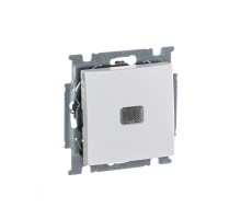 Выключатель 1-кл. 1п СП Basic 55 10А IP20 с клавишей с подсветкой альп. бел. ABB 2CKA001012A2153