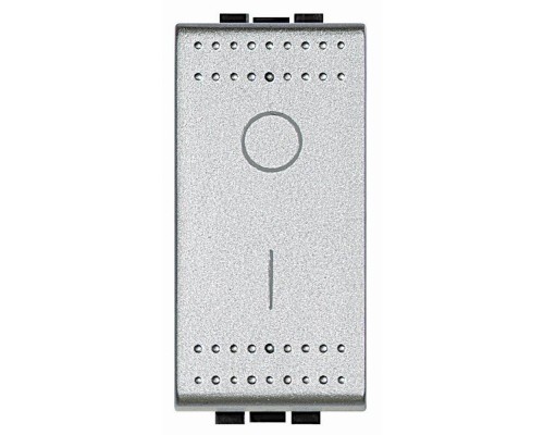 Выключатель 1-кл. 2п 1мод. СП LivingLight 16А IP20 16AX алюм. Leg BTC NT4002N