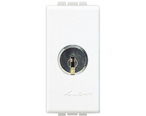 Выключатель 1-кл. 2п 1мод. СП LivingLight 16А IP20 с ключом бел. Leg BTC N4012