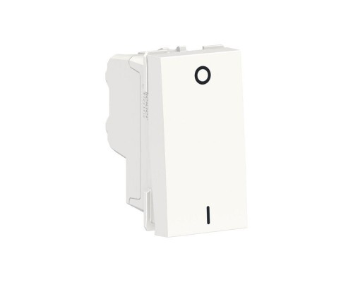 Выключатель 1-кл. 2п 1мод. СП Unica Modular IP21 (сх. 2) 250В 16AX бел. SchE NU316218
