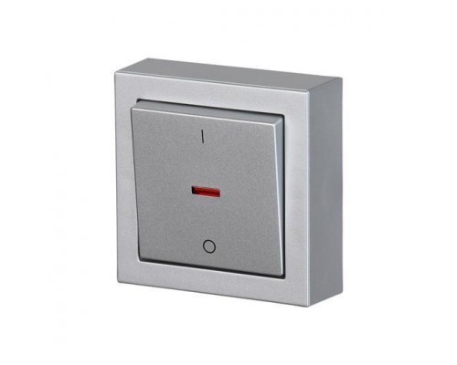 Выключатель 1-кл. 2п ОП Impressivo 16А IP20 алюм. ABB 2TKA00001842