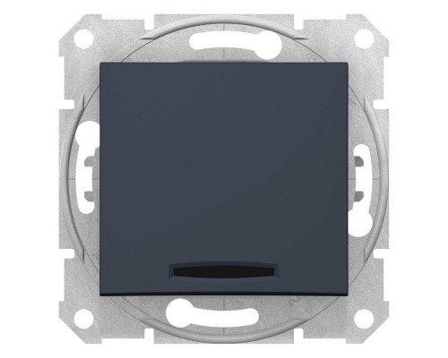 Выключатель 1-кл. 2п СП Sedna 10А IP20 (сх. 2) 250В с красн. индикацией графит SchE SDN0201170