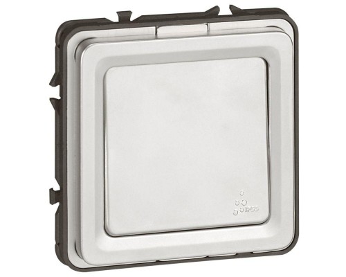 Выключатель 1-кл. 2п СП Soliroc 20А IP55 250В 20AX хром Leg 077822