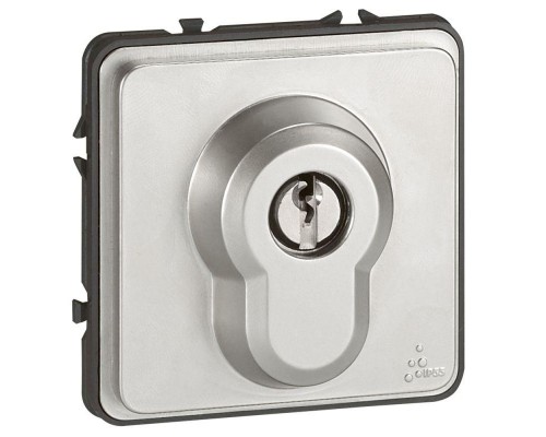 Выключатель 1-кл. Soliroc 6А IP54 230В с ключом 3 полож. IK10 хром Leg 077875