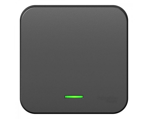 Выключатель 1-кл. ОП Blanca 10А IP20 (сх. 1) 250В с подсветкой с изолир. пластиной антрацит SchE BLNVA101116