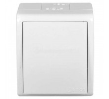 Выключатель 1-кл. ОП Simon 15 Aqua 10А IP54 винт. зажим бел. Simon 1594101-030