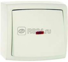 Выключатель 1-кл. ОП Елизавета 10А IP20 А16-182 с индикацией бел. Кунцево 6401