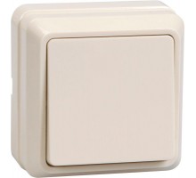 Выключатель 1-кл. ОП ОКТАВА 10А IP20 ВС20-1-0-ОКм крем. ИЭК EVO10-K33-10-DC