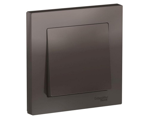 Выключатель 1-кл. СП AtlasDesign 10А IP20 (сх. 1) 10AX в сборе мокко SchE ATN000612