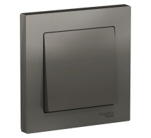 Выключатель 1-кл. СП AtlasDesign 10А IP20 (сх. 1) 10AX в сборе сталь SchE ATN000912