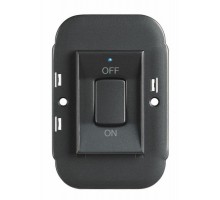 Выключатель 1-кл. СП Axolute 45А IP20 с неон. рамкой темн. Leg BTC HS4019