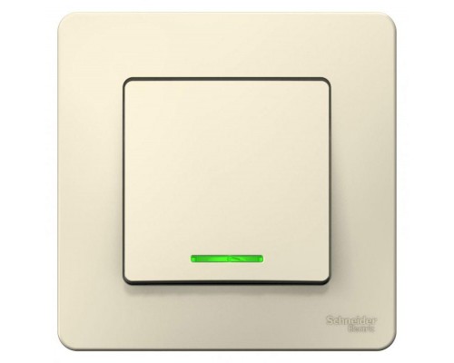 Выключатель 1-кл. СП Blanca 10А IP20 (сх. 1) 250В с подсветкой молочн. SchE BLNVS010112