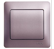 Выключатель 1-кл. СП Glossa 10А IP20 (сх. 1) 10AX в сборе сиренев. туман SchE GSL001412