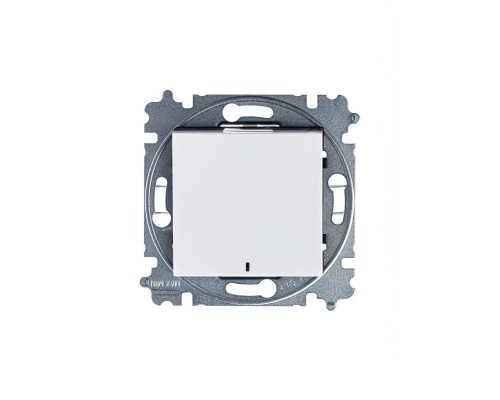 Выключатель 1-кл. СП Levit IP20 с подсветкой бел./дым. черн. ABB 2CHH590146A6062