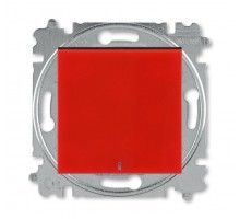 Выключатель 1-кл. СП Levit IP20 с подсветкой красн./дым. черн. ABB 2CHH590146A6065