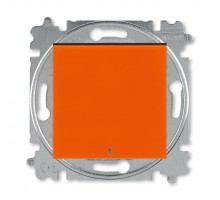 Выключатель 1-кл. СП Levit IP20 с подсветкой оранж./дым. черн. ABB 2CHH590146A6066