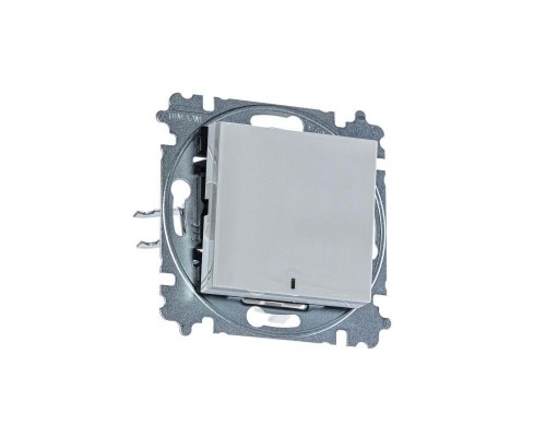 Выключатель 1-кл. СП Levit IP20 с подсветкой сер./бел. ABB 2CHH590146A6016