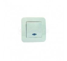 Выключатель 1-кл. СП Lillium N 10А IP20 с подсветкой бел. Makel 55021