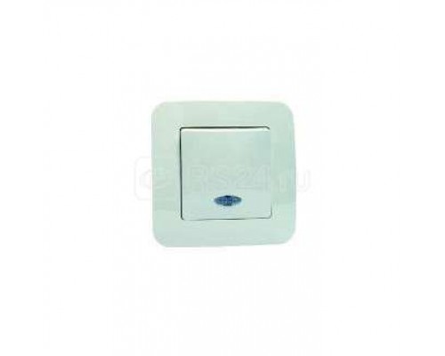Выключатель 1-кл. СП Lillium N 10А IP20 с подсветкой бел. Makel 55021