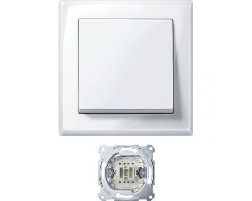 Выключатель 1-кл. СП Merten Jumbo 10А IP20 большой бел. SchE MTN3341-1419