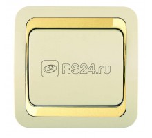 Выключатель 1-кл. СП Mimoza 10А IP20 крем./зол. Makel 12601