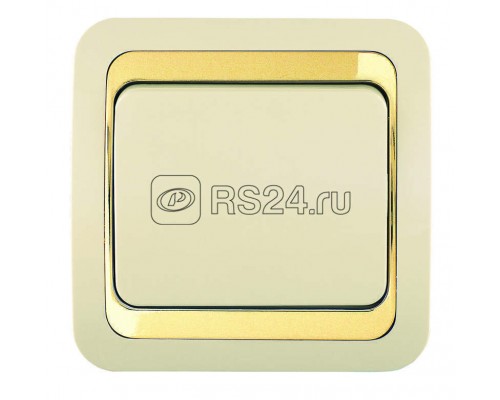 Выключатель 1-кл. СП Mimoza 10А IP20 крем./зол. Makel 12601