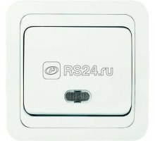 Выключатель 1-кл. СП Mimoza 10А IP20 с подсветкой бел./бел. Makel 12021