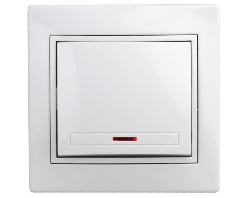 Выключатель 1-кл. СП Plano 10А IP20 1Э-102-01 250В с подсветкой бел. Intro Б0038823