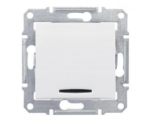 Выключатель 1-кл. СП Sedna 10А IP20 (сх. 1) 250В с красн. индикацией бел. SchE SDN0400321