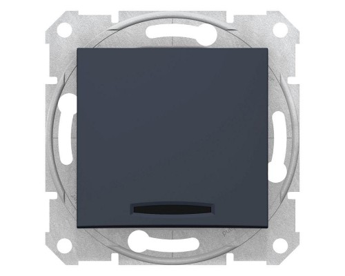 Выключатель 1-кл. СП Sedna 10А IP20 (сх. 1) 250В с красн. индикацией графит SchE SDN0400370