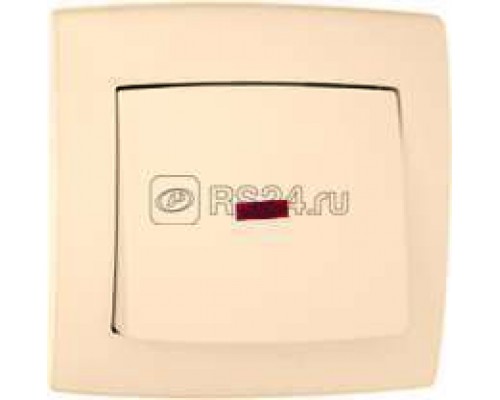 Выключатель 1-кл. СП Елизавета 10А IP20 С16-180 с индикацией сл. кость Кунцево 6465