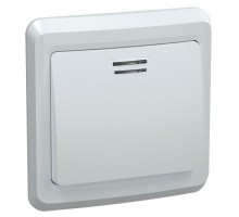 Выключатель 1-кл. СП Вега 10А IP20 ВС10-1-1-ВБ с индикацией бел. ИЭК EVV11-K01-10-DM