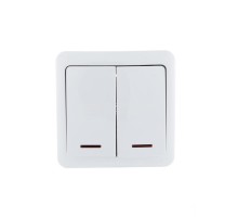Выключатель 2-кл. 1п ОП Viola 10А IP20 с подсветкой бел. LEZARD 751-0200-112