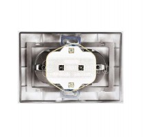 Выключатель 2-кл. 1п СП Мира 10А IP20 с подсветкой со вставкой черн. бархат LEZARD 701-4242-112