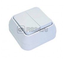 Выключатель 2-кл. ОП 10А IP20 бел. Makel 45103