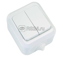 Выключатель 2-кл. ОП 10А IP44 п/герм. бел. Makel 18301