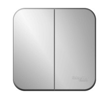 Выключатель 2-кл. ОП Blanca 10А IP20 (сх. 5) 250В алюм. SchE BLNVA105003