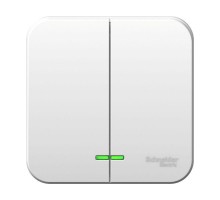 Выключатель 2-кл. ОП Blanca 10А IP20 (сх. 5) 250В с подсветкой бел. SchE BLNVA105101