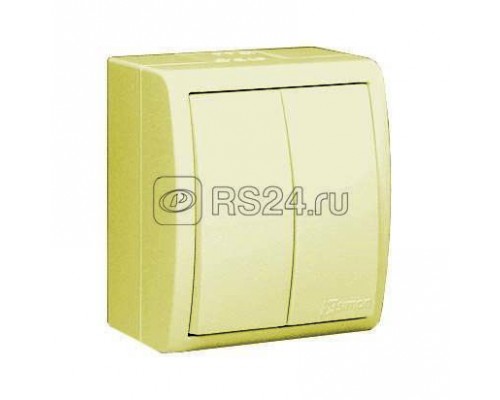 Выключатель 2-кл. ОП Simon 15 Aqua 10А IP54 винт. зажим сл. кость Simon 1594398-031