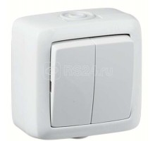 Выключатель 2-кл. ОП Альфа 16А IP44 250В без индикации бел. HEGEL ВА16-251