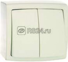 Выключатель 2-кл. ОП Елизавета 10А IP20 А56-032 бел. Кунцево 6402