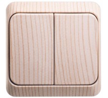 Выключатель 2-кл. ОП Этюд Дача 10А IP20 с подсветкой сосна SchE BA10-006D Выключатель 2-кл. ОП Этюд Дача 10А IP20 с подсветкой сосна SchE BA10-006D