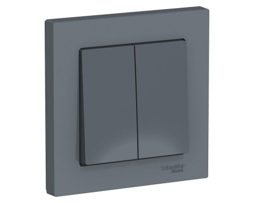 Выключатель 2-кл. СП AtlasDesign 10А IP20 (сх. 5) 10AX в сборе грифель SchE ATN000752