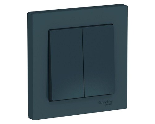 Выключатель 2-кл. СП AtlasDesign 10А IP20 (сх. 6) 10AX в сборе изумруд SchE ATN000852