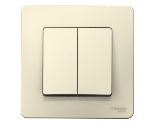 Выключатель 2-кл. СП Blanca 10А IP20 (сх. 5) 250В молочн. SchE BLNVS010502