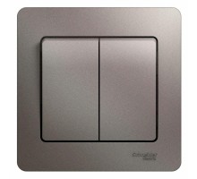 Выключатель 2-кл. СП Glossa 10А IP20 (сх. 5) 10AX в сборе платина SchE GSL001252