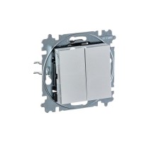 Выключатель 2-кл. СП Levit IP20 сер./бел. ABB 2CHH590545A6016