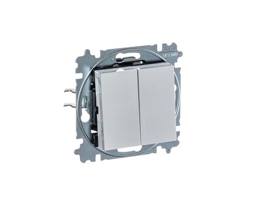 Выключатель 2-кл. СП Levit IP20 сер./бел. ABB 2CHH590545A6016